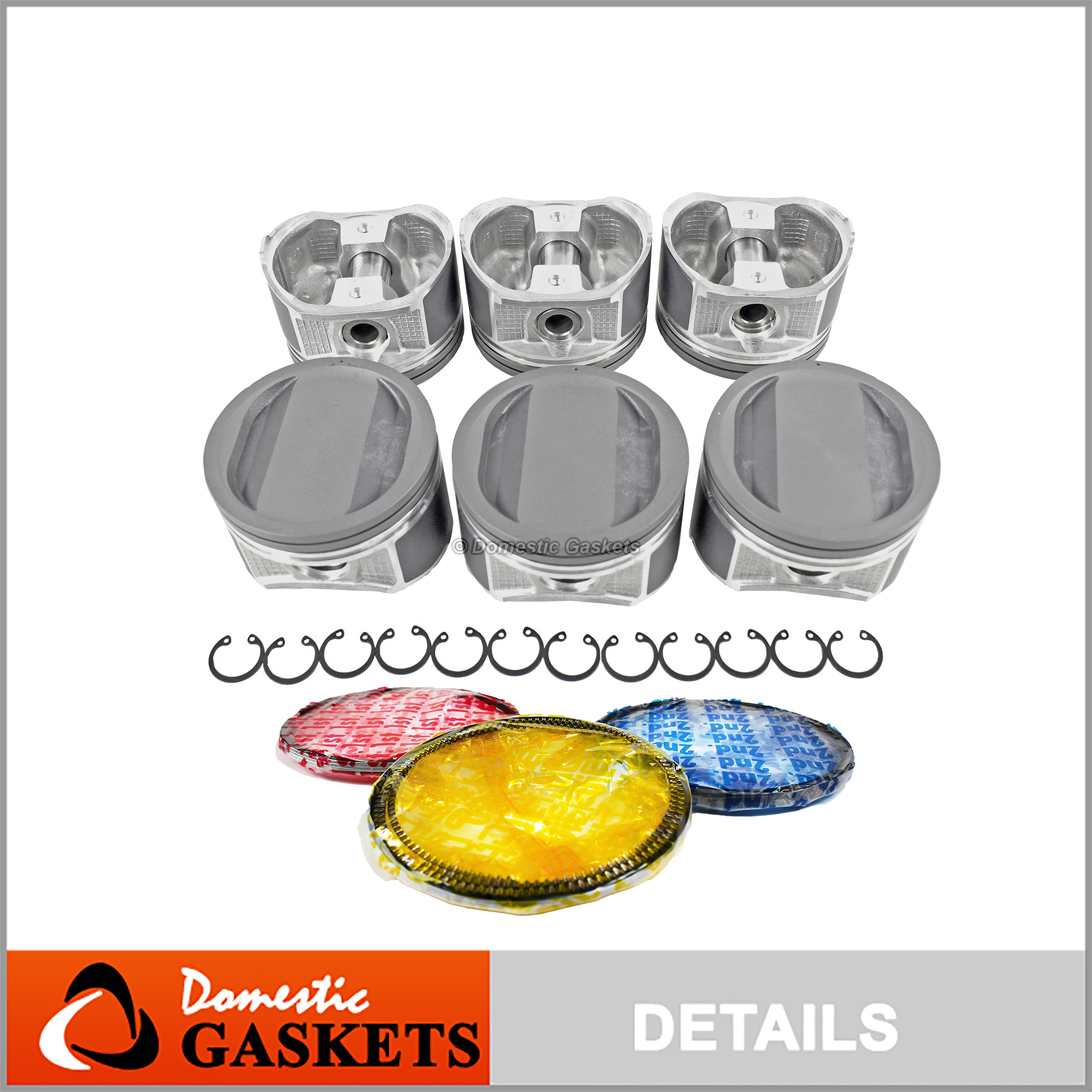 Pistons and Rings fit 01-04 Nissan Frontier 3.3L V6 Supercharged SOHC - Picture 1 of 3