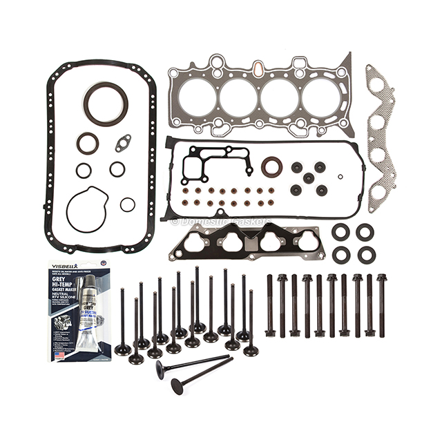 HS26236PT-2, 032-2954, CS26236-1, 021-3383, 021-3384 Full Gasket Set Intake Exhaust Valves Fit 01-05 Honda Civic 1.7L D17A2 D17A6