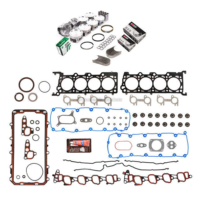 10-809 Full Gasket Set Bearings Pistons Fit 00-04 Ford E150 F150 Expedition SOHC 16V