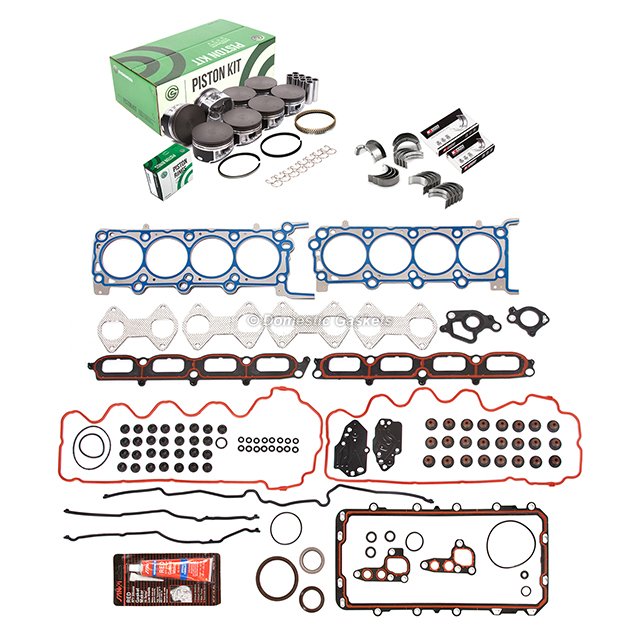 HS26306PT-2, CS9790-5, XL3Z-6148-KA Full Gasket Set Bearings Pistons Fit 07-14 Ford Lincoln 5.4L TRITON 3-VALVE