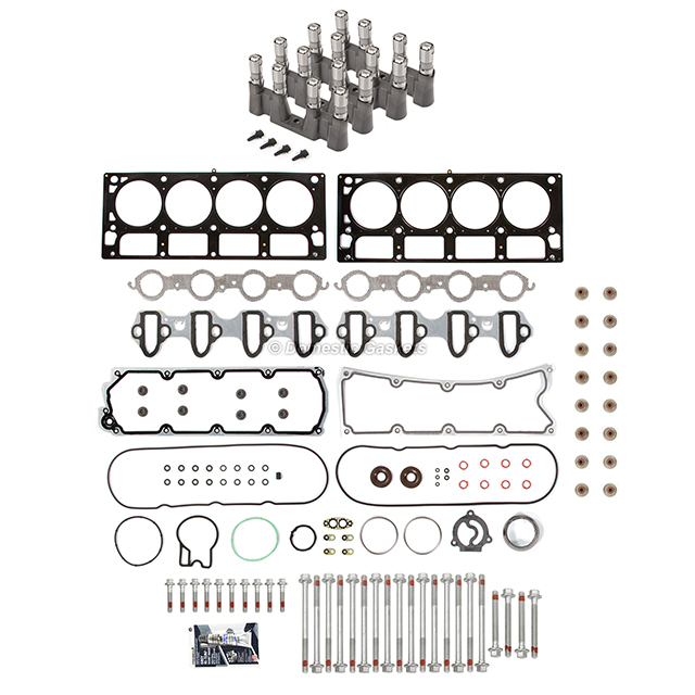 HS26192PT-2, HS26192PT-4, ES72173 Head Gasket Set Head Bolts Lifters Fit 2004 Chevrolet Cadillac GMC Hummer 6.0