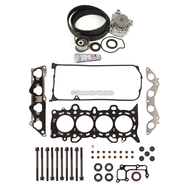 HS26236PT-2, 032-2954 Head Gasket Set MLS Timing Belt Kit Water Pump Fit 01-05 Honda 1.7L D17A2 D17A6