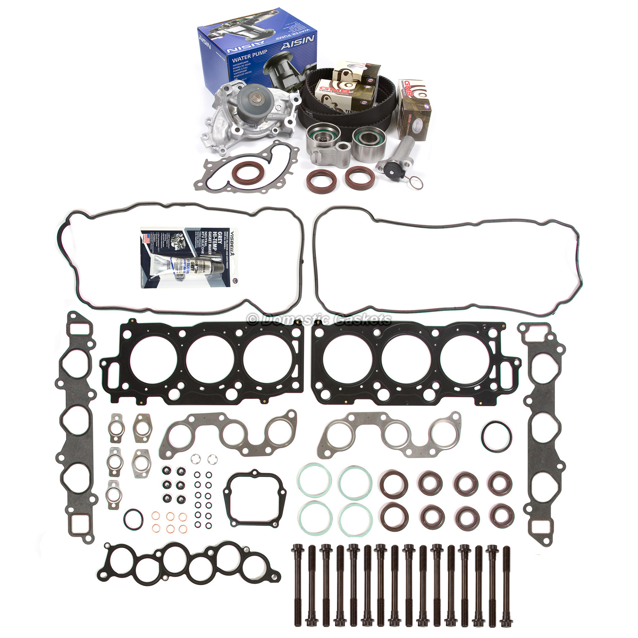HS9489PT, ES71036 Head Gasket Set Timing Belt Kit Water Pump Fit 00-03 Toyota Camry 1MZFE