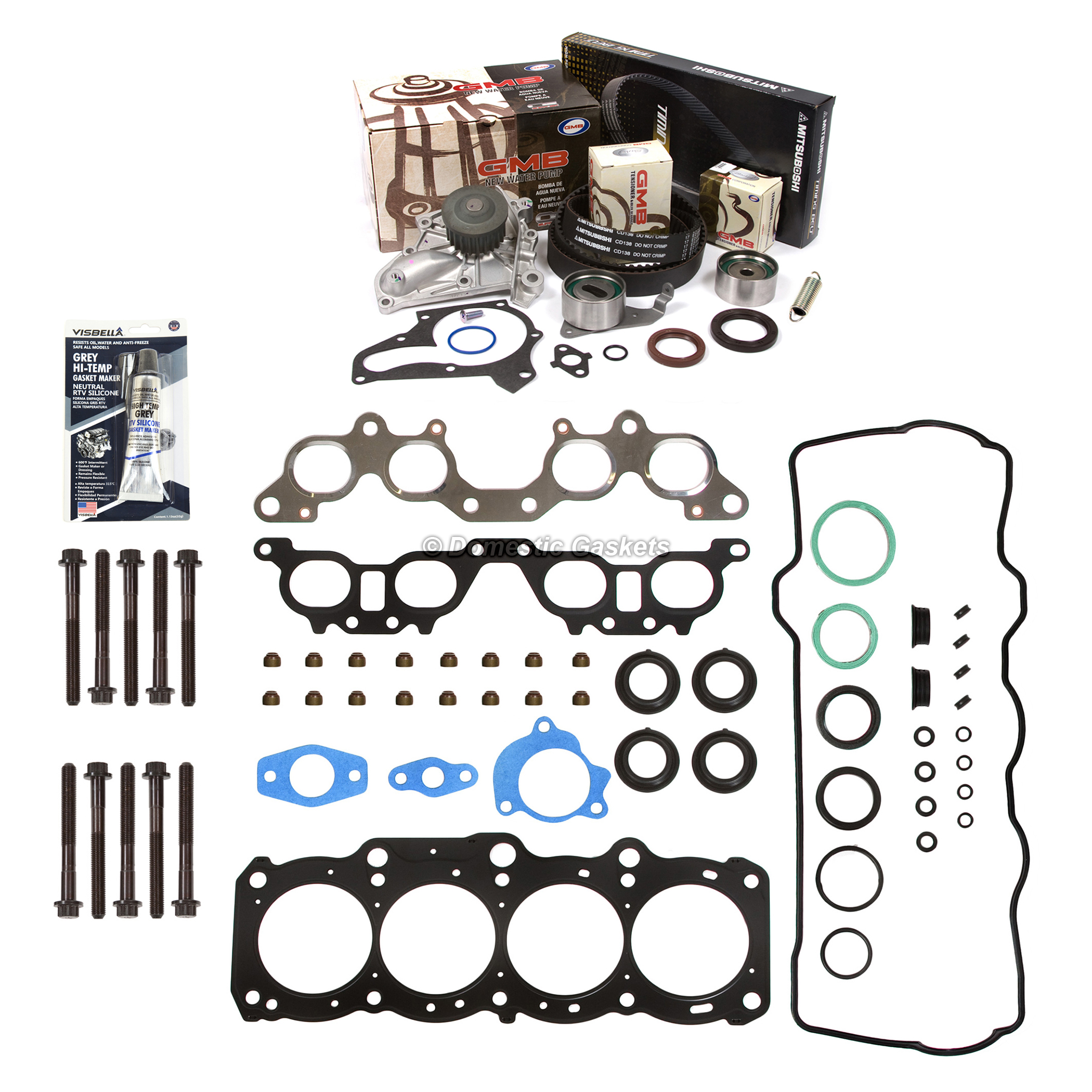 HS9468PT, ES72154 Head Gasket Set Timing Belt Kit Water Pump Fit 97-01 Toyota Camry 5SFE