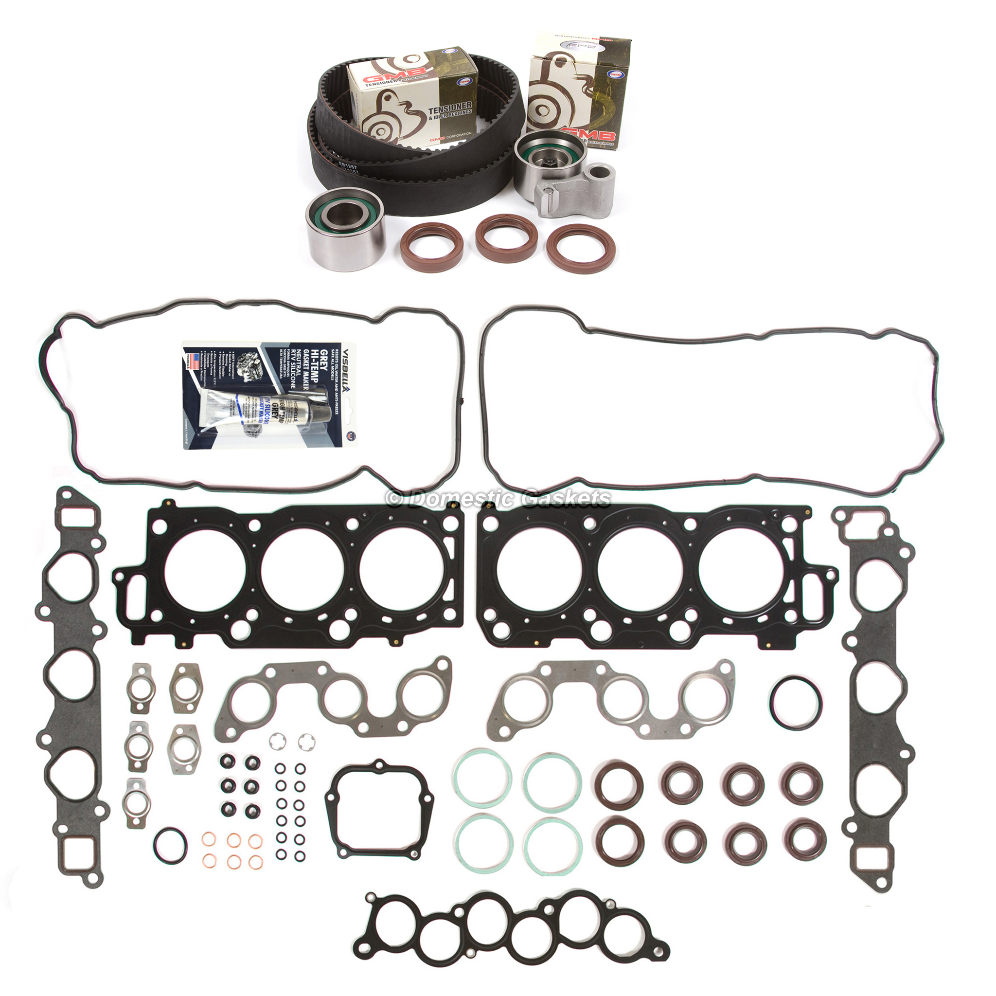 HS9489PT Head Gasket Set Timing Belt Kit Fit 00-03 Toyota Camry Sienna Solara 3.0 1MZFE