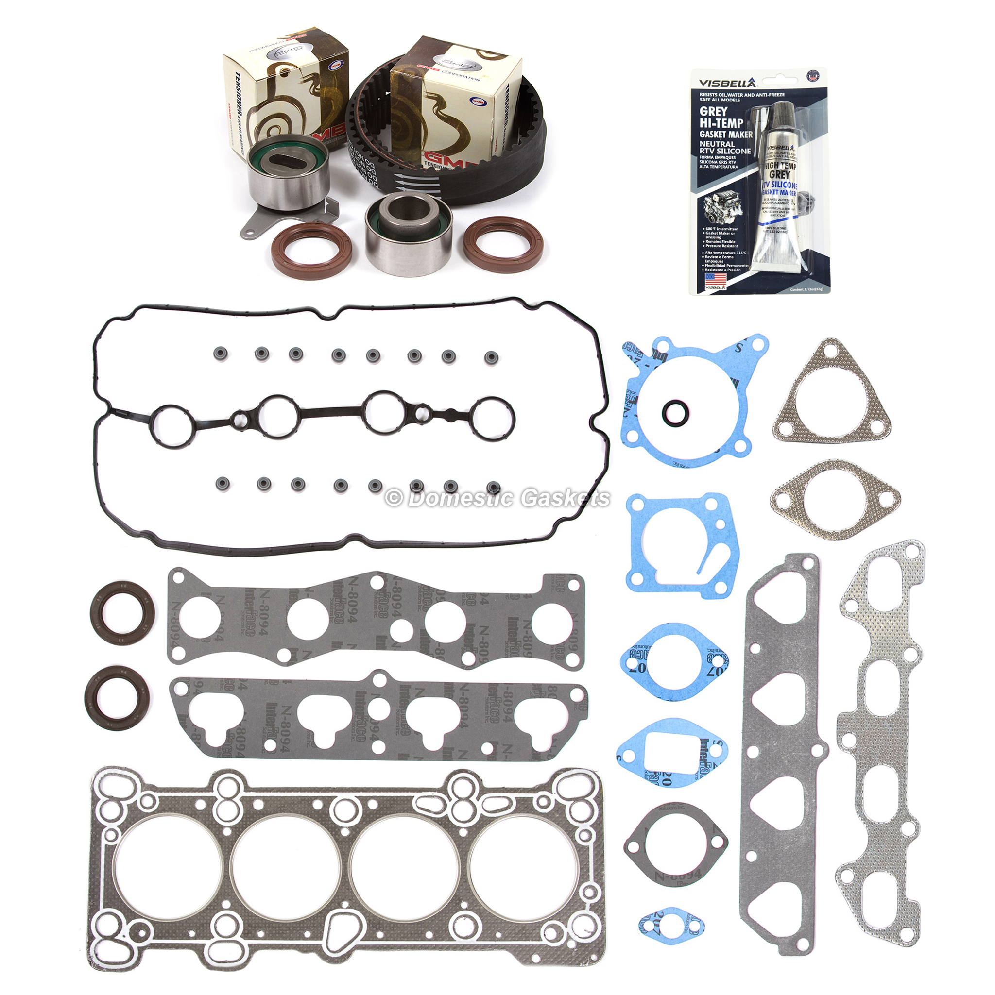 HS26315PT-1 Head Gasket Set Timing Belt Kit Fit 03-05 Kia Rio 1.6 DOHC 16V A6D