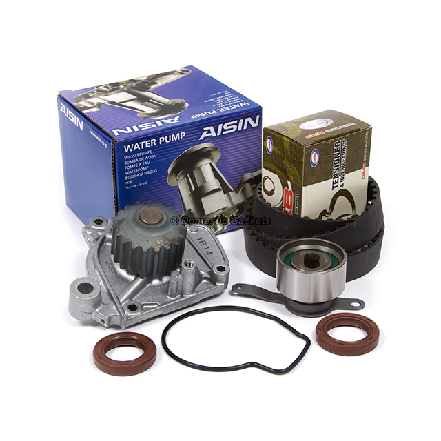14400-P08-004, 14520-P2A-305, 19200-P08-004 Timing Belt AISIN Water Pump Kit Fit 92-95 Honda Civic VX 1.5L SOHC D15Z1