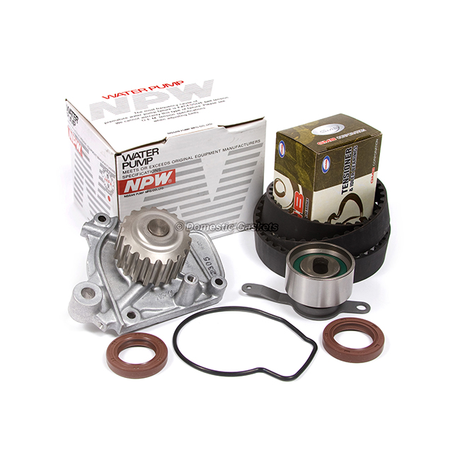 14400-P08-004, 14520-P2A-305, 19200-P08-004 Timing Belt NPW Water Pump Kit Fit 92-95 Honda Civic VX 1.5L SOHC D15Z1