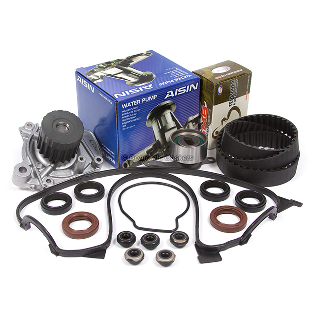 14400-P28-004, 14520-P2A-305, 19200-P2A-A01 Timing Belt AISIN Water Pump Valve Cover Kit Fit 96-00 Honda Civic De Sol D16Y7