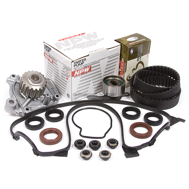 14400-P28-004, 14520-P2A-305, 19200-P08-004 Timing Belt NPW Water Pump Valve Cover Fit 92-95 Honda Civic De Sol SOHC D16Z6