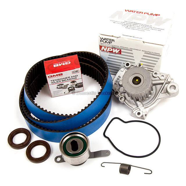 14400-P28-004, 14520-P2A-305, 19200-P2A-A01 Timing Belt Kit Water Pump for 96-00 Honda Civic Del Sol D16B5 D16Y5 D16Y7 D16Y8