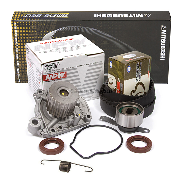 14400-P28-004, 14520-P2A-305, 19200-P2A-A01 Timing Belt Kit Water Pump Fit 96-00 Honda Del Sol Civic D16B5 D16Y5 D16Y7 D16Y8