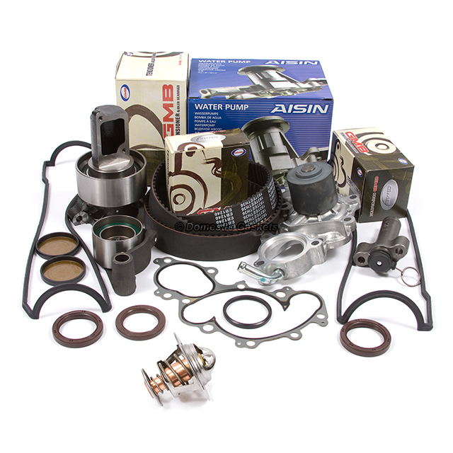 13568-69075, 13505-65040, 13503-65010, 16100-69485-83, TS26240, ITM240 Timing Belt AISIN Water Pump Valve Cover Gasket Kit Fit 93-95 Toyota 3.0L 3VZE