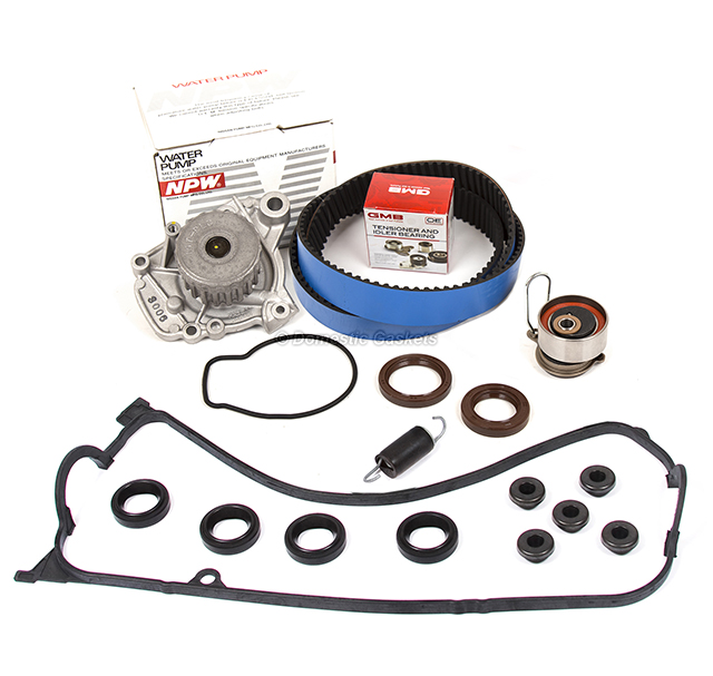 14400-PMM-A02, 14520-PLC-335, 19200-PLM-A01, TS26312, ITM312 Timing Belt Kit NPW Water Pump Valve Cover Gasket for 01-05 Honda 1.7 D17A1 A2