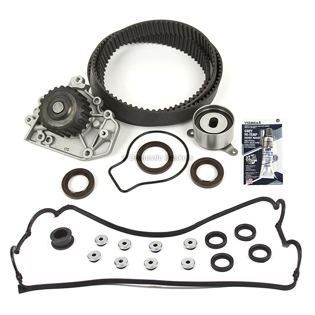 14400-P2T-004, 14510-P30-003, 19200-P72-013 Timing Belt Kit Water Pump Gasket Fit 96-00 Honda Civic Si Del Sol 1.6 B16A2