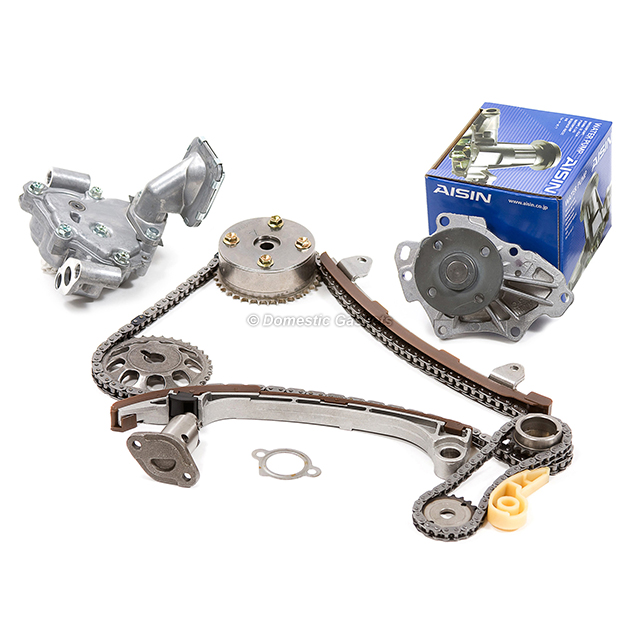 13523-0D010, 13521-0H010, 13506-0H011, 13540-0H010, 13559-OH010, 13050-28021, 13561-0H010, 13507-28010, 13549-28012, 13566-28010 02-11 Toyota Camry Scion 2.4L Timing Chain Oil&AISIN Water Pump Kit+VVT-i 2AZFE