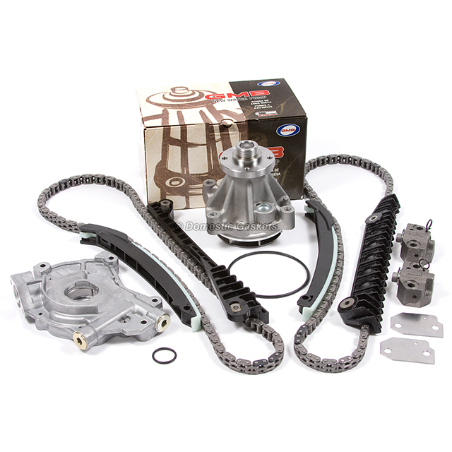 5L3Z-6268-A, F6AZ-6L266-DA, F6AZ-6L266-CA, F85Z-6K255-AA, 2L1Z-6K297-AA 03-04 Ford F-250 F-350 5.4L SOHC Timing Chain Water Oil Pump Kit without gears