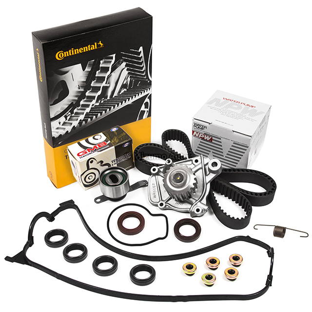 14400-P28-004, 14520-P2A-305, 19200-P08-004 Timing Belt Kit Water Pump Valve Cover Fit 92-95 Honda Del Sol Civic 1.6L D16Z6