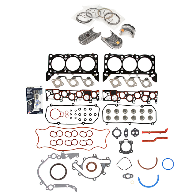 HS9250PT-5, CS9250-1 Full Gasket Set Bearings Rings Fit 01-04 Ford E150 E250 F150 4.2L OHV
