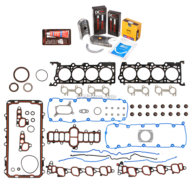 HS9790PT-4, CS9790-1, SWF30006 Full Gasket Set Bearings Rings Fit 97-98 Ford E150 E250 E350 F150 F250 5.4 SOHC