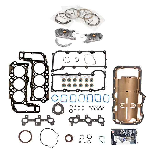 HS26229PT, CS26229 Full Gasket Set Bearings Rings Fit 02-05 Dodge Durango Dakota Jeep Liberty 3.7L