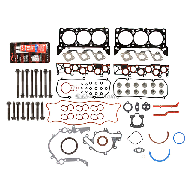 HS9250PT-5, CS9250-1, ES72160 Full Gasket Set Head Bolts Fit 01-04 Ford E150 E250 F150 4.2L VIN 2 OHV 12V