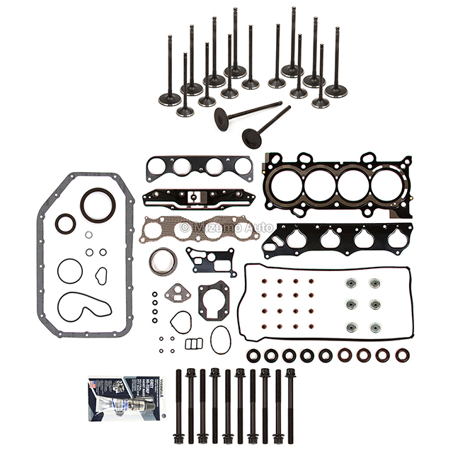 HS26243PT, CS26399, CS26435, ES71333, 14711-RYE-A00, 14721-P8E-A00, 14711RYEA00, 14721P8EA00, IV216, EV216 Full Gasket Set Intake Exhaust Valves Fit 03-06 Honda Accord 2.4L DOHC K24A4