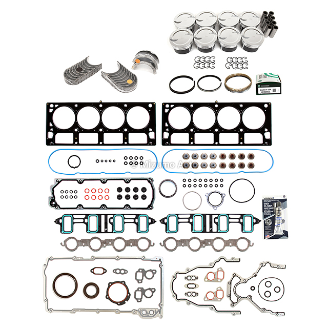 10-889 Full Gasket Set Pistons Bearings Fit 07-20 GMC Chevrolet Cadillac 6.0L OHV
