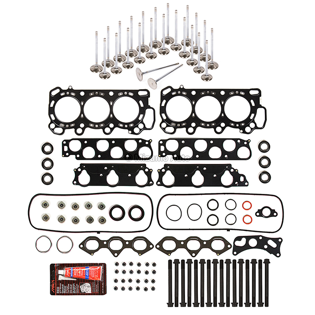HS26196PT, ES71331 Head Gasket Set Intake Exhaust Valves Fit 97-02 Acura Honda 3.0L SOHC J30A1