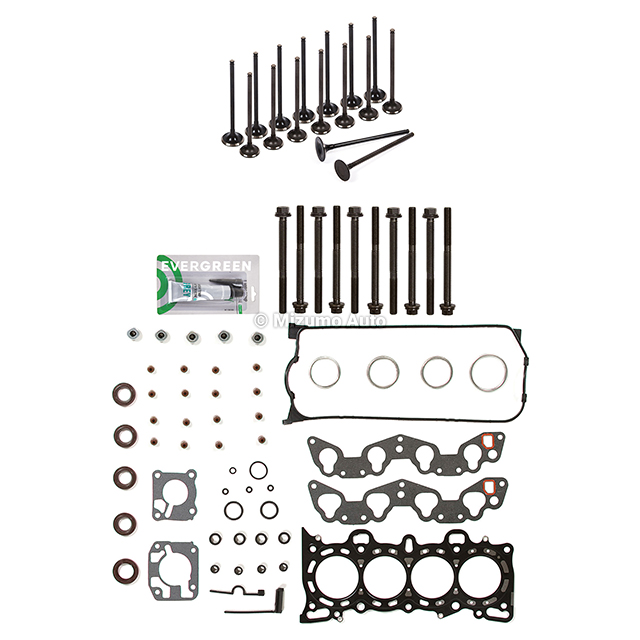 HS9915PT Head Gasket Set Intake Exhaust Valves Fit 92-95 Honda Civic Delsol 1.6L