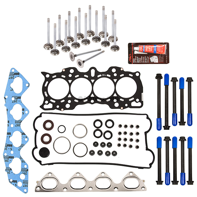 HS26159PT Head Gasket Set Intake Exhaust Valves Fit 97-01 Honda CRV 2.0L DOHC B20Z2 B20B4
