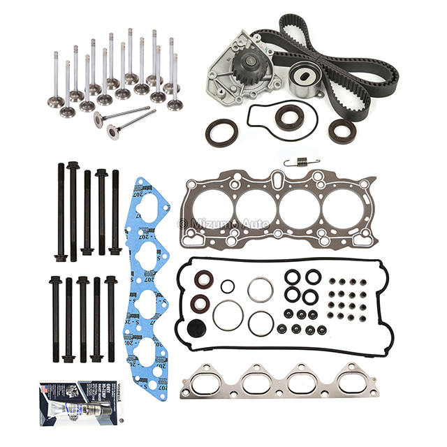 HS26159PT, 14400-P7J-004, 14510-P30-003, 19200-P75-003 Head Gasket Set Valves Timing Belt Kit Fit 97-01 Honda CRV 2.0L DOHC B20B4 B20Z2