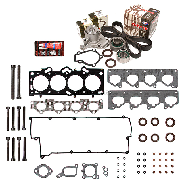HS26181PT, HS26181PT-1, HS26181PT-3, ES71313 Head Gasket Set Timing Belt Kit Water Pump Fit 02-06 Hyundai Kia G4GF