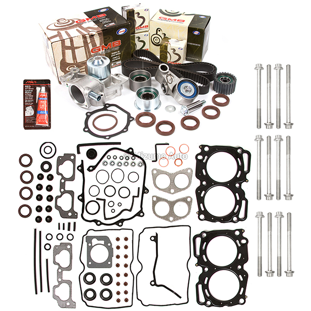 HS26170PT-1, ES72212 MLS Head Gasket Set Timing Belt Kit Water Pump Fit 00-03 Subaru EJ251/252