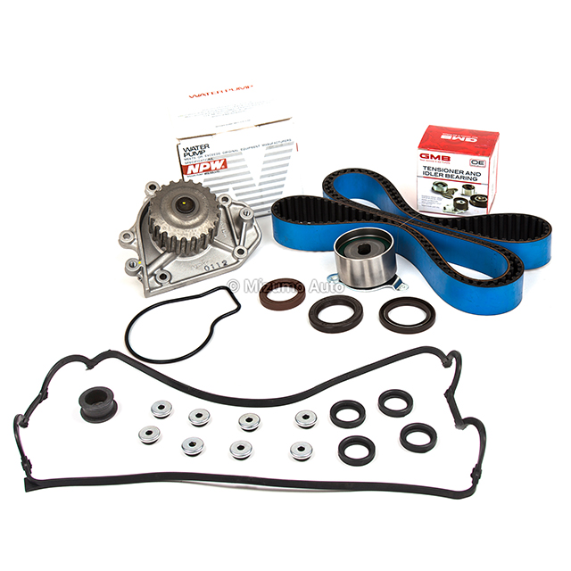 14400-P2T-004, 14510-P30-003, 19200-P72-013, TS26227, ITM227 Timing Belt Kit Water Pump Valve Cover Fit 96-00 Honda Civic Delsol VTEC B16A2
