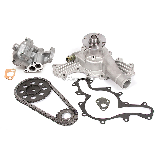 F5TZ-6268-A, E6TZ-6256-A, E6TZ6306A, XL2Z-6600-AA Timing Chain Kit Oil Water Pump Fit 90-00 Ford Explorer Ranger Mazda B4000 4.0