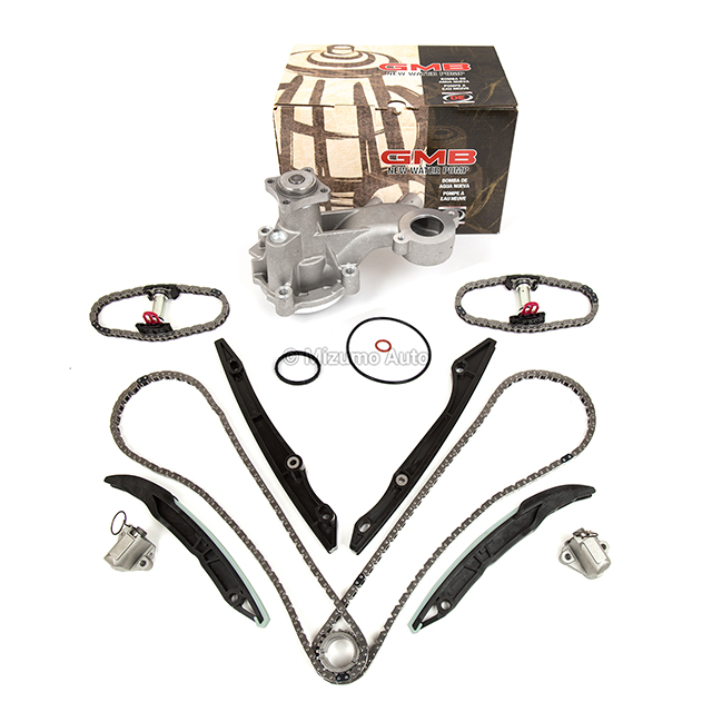 BR3Z-6306-A, BR3Z-6268-B, BR3Z-6268-A, BR3Z-6L266-F, BR3Z-6K254-B, FR3Z-6K255-B, BR3Z-6M256-A, BR3Z-6B274-A Timing Chain Kit Water Pump Fit 11-14 Ford F150 Mustang 5.0L 4-Bolt Pulley