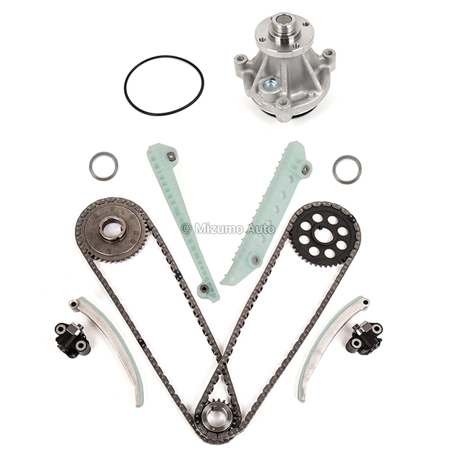 F8AZ-6256-AA, 7L3Z-6256-A, XL3Z-6306-AA, 5W7Z-6268-AA, 1L3Z-6L266-AA, XL1Z-6L266-AA, 1L2Z-6L253-AA, 1L2Z-6L253-BA, 4R3Z-6B274-BA, 4R3Z-6M256-CC Timing Chain Kit Water Pump Fit 09-14 Ford E150 E250 F150 4.6L ROMEO 16V
