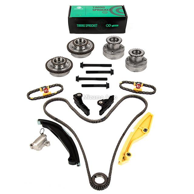 BL3Z-6268-A, AT4Z-6268-A, AT4Z-6306-A, JL3Z-6L266-A, AT4Z-6K254-A , AT4Z-6B274-A, BL3Z-6K255-A, AT4Z-6K297-A, AT4Z-6K297-B, AT4Z-6K297-D Timing Chain Kit VVT Gear Fits Ford Edge Eplorer F150 Flex Mutang Taurus 3.5 3.7