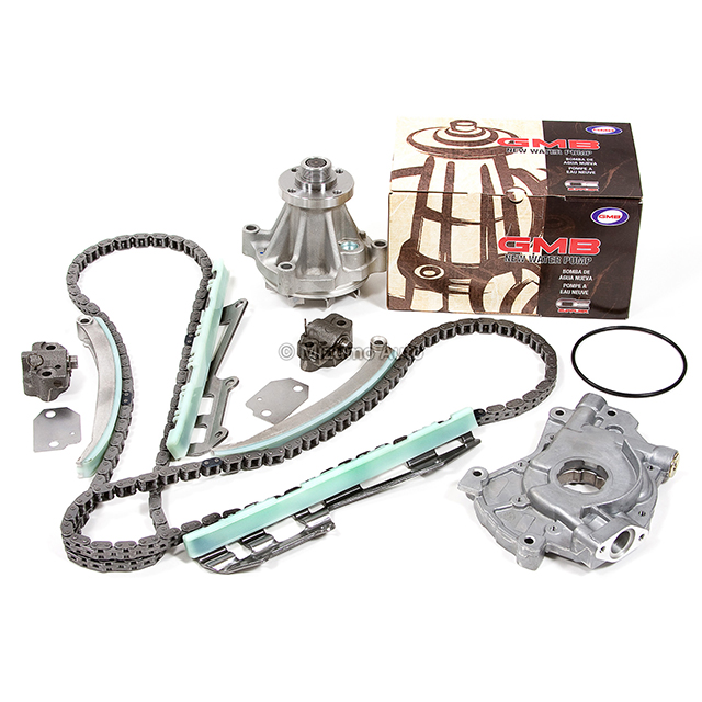 5W7Z-6268-AA, 1L2Z-6L253-BA, 1L2Z-6L253-AA, F6AZ-6L266-DA, F6AZ-6L266-CA, F3AZ-6K297-A, F3AZ-6K297-B Timing Chain Kit w/o Gears Water Oil Pump Fit 97-02 Ford E150 F150 Expediton 4.6