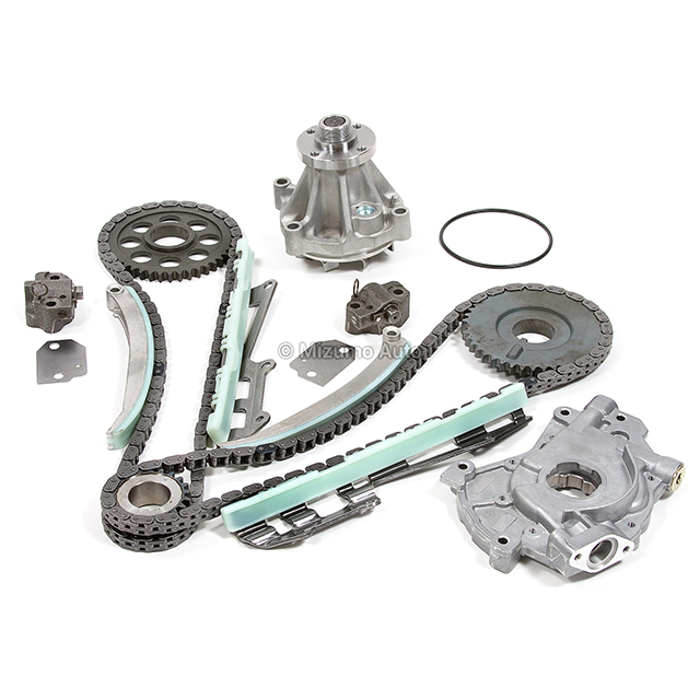 F8AZ-6256-BA, F8AZ-6256-AA, XL3Z-6306-BA, 5W7Z-6268-AA, 1L2Z-6L253-BA, 1L2Z-6L253-AA, F6AZ-6L266-DA, F6AZ-6L266-CA, F3AZ-6K297-A, F3AZ-6K297-B, 5L3Z-6600-AA, 3L3Z-8501-CA Timing Chain Kit Water Oil Pump Fit 97-02 Ford E150 F150 Explorer Expediton 4.6L