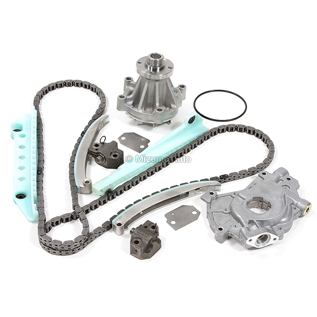 5W7Z-6268-AA, F6AZ-6L266-CA, 1L3Z-6L266-AA, 1L2Z-6L253-BA, 1L2Z-6L253-AA, 1L2Z-6K297-AA, 4R3Z-6B274-BA Timing Chain Kit w/o Gears Water Oil Pump Fit 97-02 Ford E150 F150 F250 WINDSOR