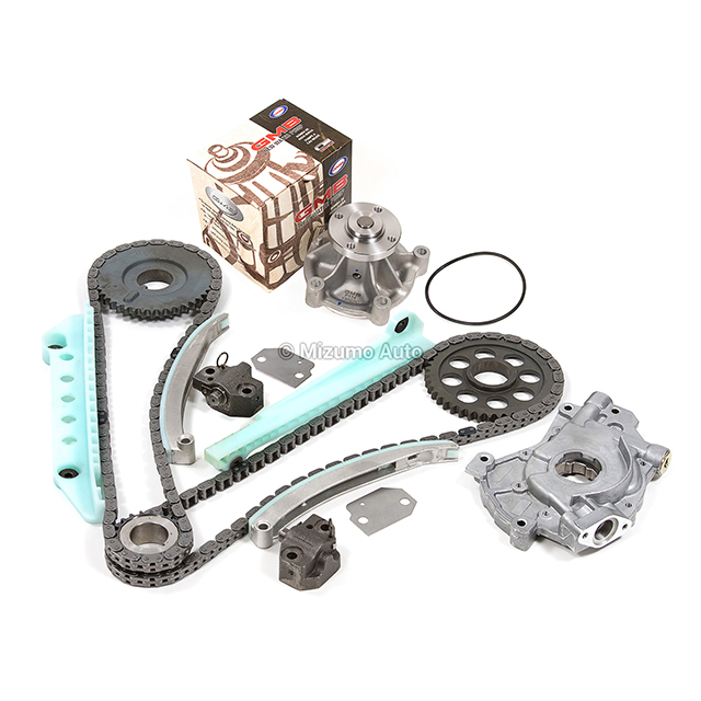 F8AZ-6256-AA, F8AZ-6256-BA, XL3Z-6306-AA, 5W7Z-6268-AA, F6AZ-6L266-CA, 1L3Z-6L266-AA, 1L2Z-6L253-BA, 1L2Z-6L253-AA, 1L2Z-6K297-AA, 4R3Z-6B274-BA, 5L3Z-6600-AA, 5R3Z-8501-A Timing Chain Kit Water Oil Pump Fit 97-02 Ford Expedition E150 F150 4.6L WINDSOR