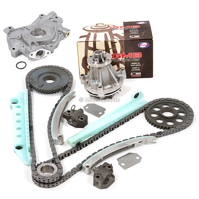 F8AZ-6256-AA, F8AZ-6256-BA, XL3Z-6306-AA, 5W7Z-6268-AA, F6AZ-6L266-CA, 1L3Z-6L266-AA, 1L2Z-6L253-BA, 1L2Z-6L253-AA, 1L2Z-6K297-AA, 4R3Z-6B274-BA, 5L3Z-6600-AA, 3L3Z-8501-CA Timing Chain Kit Water Oil Pump Fit 03-10 Ford Expedition F150 Heritage WINDSOR