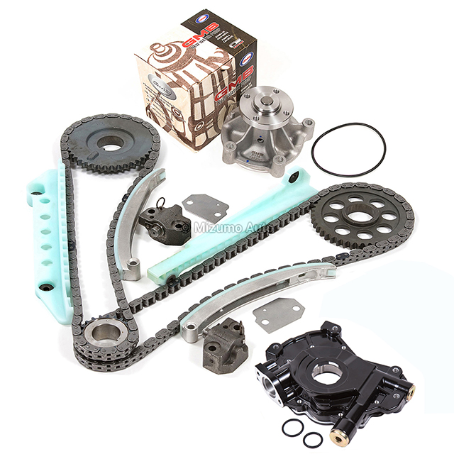 F8AZ-6256-AA, F8AZ-6256-BA, XL3Z-6306-AA, 5W7Z-6268-AA, F6AZ-6L266-CA, 1L3Z-6L266-AA, 1L2Z-6L253-BA, 1L2Z-6L253-AA, 1L2Z-6K297-AA, 4R3Z-6B274-BA, 5L3Z-6600-AA, 5R3Z-8501-A Timing Chain Kit Oil Water Pump Fit 97-02 Ford Expedition E150 F150 4.6L WINDSOR