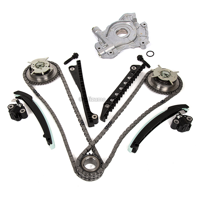 5L3Z-6268-A, XL3Z-6306-AA, F85Z-6K255-AA, 4L3Z-6M256-AA, F85Z-6M274-AA, 2L1Z-6K297-AA,  3R2Z-6A257-DA,  9L3Z-6600-A Timing Chain Kit Cam Phaser Oil Pump Fit 04-10 Ford F150 5.4 TRITON 3-Valve