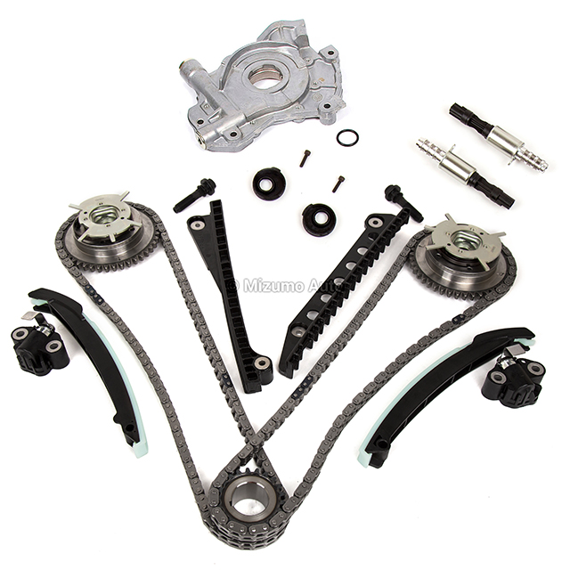 5L3Z-6268-A, XL3Z-6306-AA, F85Z-6K255-AA, 4L3Z-6M256-AA, F85Z-6M274-AA, 2L1Z-6K297-AA,  3R2Z-6A257-DA Timing Chain Oil Pump Kit Cam Phasers Solenoid Fit 04-08 Ford F150 Lincoln 5.4