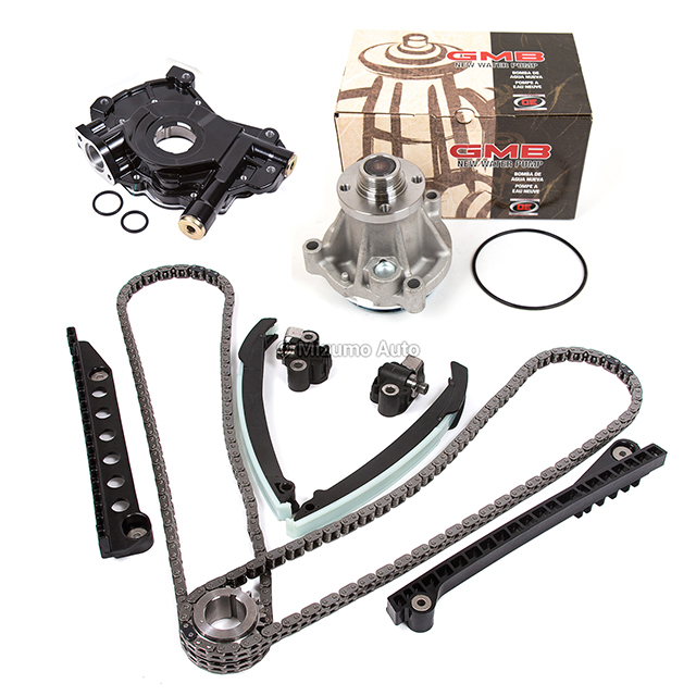 5L3Z-6268-A, XL3Z-6306-AA, F85Z-6K255-AA, 4L3Z-6M256-AA, F85Z-6M274-AA, 2L1Z-6K297-AA, 9L3Z-6600-A, 4C3Z-8501-B Timing Chain Kit Water Oil Pump Fit 07-08 Ford F150 F250 TRITON 5.4 3-Valve