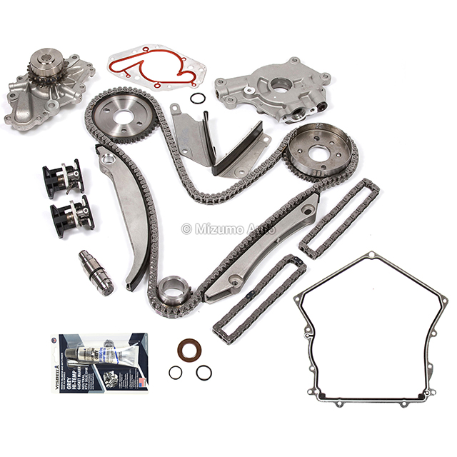 4663632, 4792305, 4792306, 4663635, 4663674AD, 4792443AB, 68137973AA, 4663634, 4663637, 4792104, 4663636, 68206657AB, 4663732AD Timing Chain Kit Water Pump Oil Pump Cover Gasket Fit 00-04 Dodge Chrysler 2.7