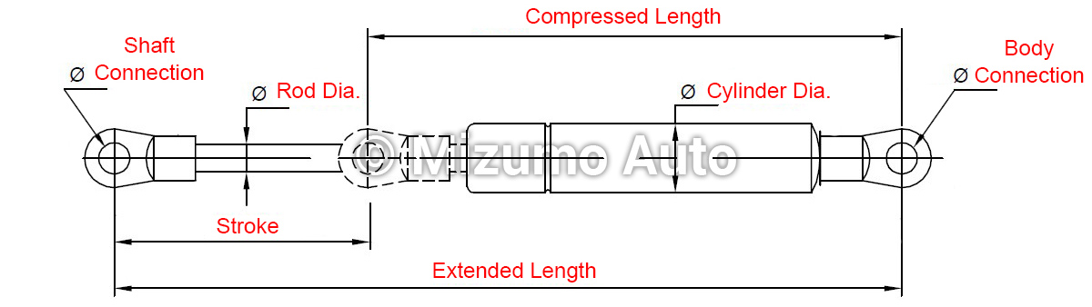 Lift Support Techincal Drawing
